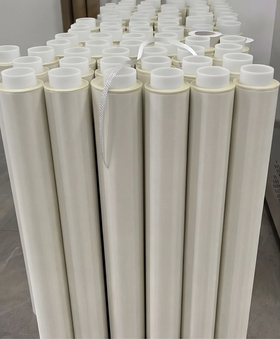 Glass cloth tape log rolls before slitting