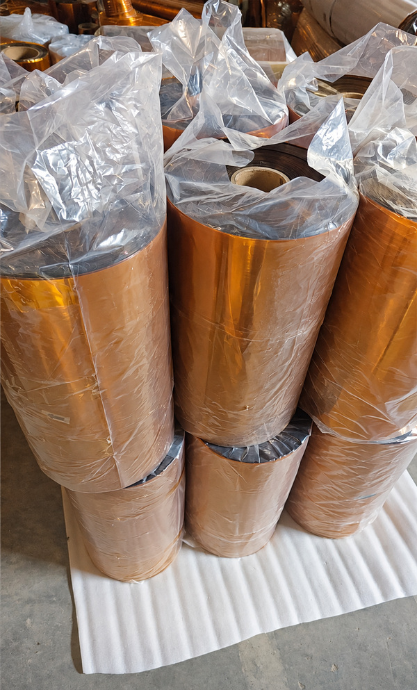 Polyimide tape master rolls before converting